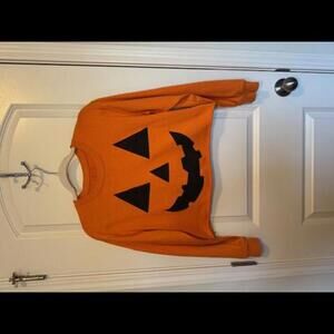 HOLIDAY - Cropped Jack-o-Lantern Halloween‎ Sweatshirt